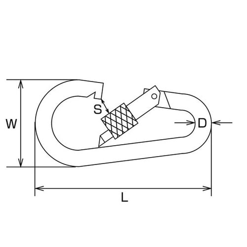 B2796 ステンレス ナス型カラビナ