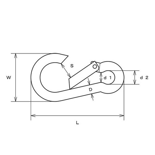 B2808ステンレススナップフックBW型