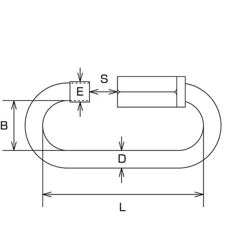 B465 黄銅リングキャッチ 線径6mm