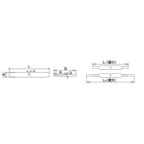 B583 ステンレスパイプターンバックル
