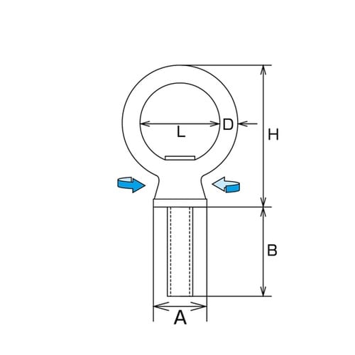 B924 ステンレス 回転アイボルト