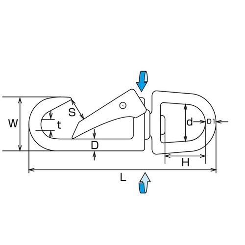 B808ステンレスナスカンスナップCD型