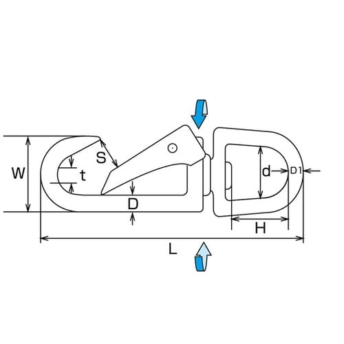 B816ステンレスナスカンスナップCD型