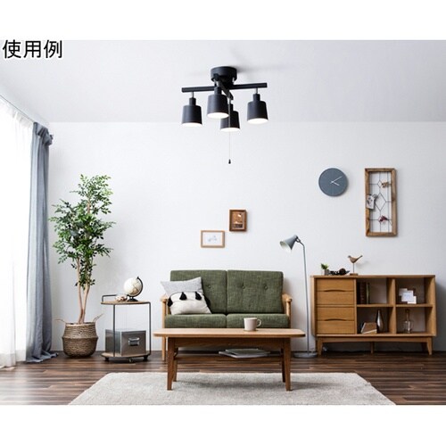 537644 4灯シーリング ブラック