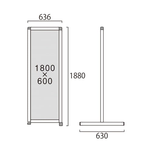 THBP1800X600E−3T 衝立
