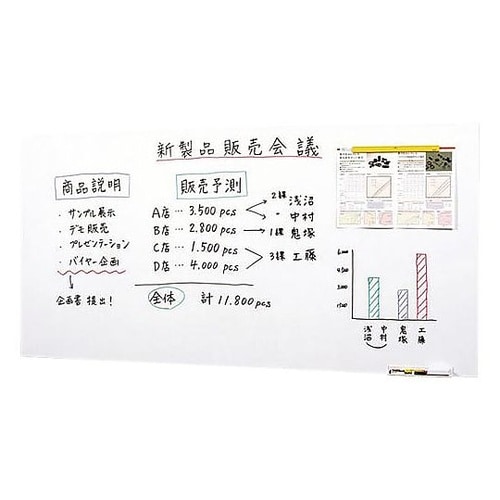 マグネットホワイトボードシート900×1