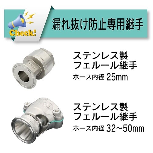 耐薬品・耐油・食品用 非塩ビ耐圧ホース