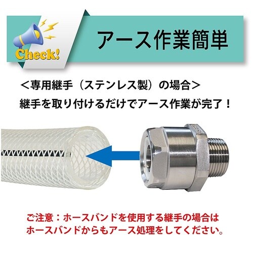 耐薬品用帯電防止 フッ素ホース トヨフッ