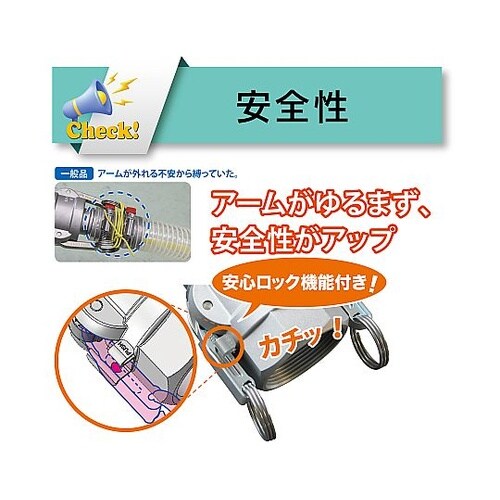 ホース継手(カムロックアダプターと互換性