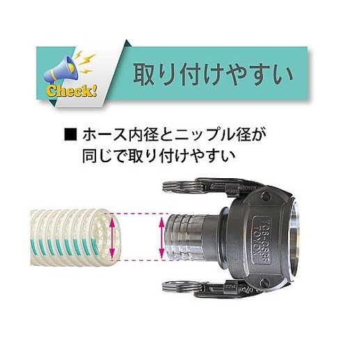 ホース継手(カムロックアダプターと互換性