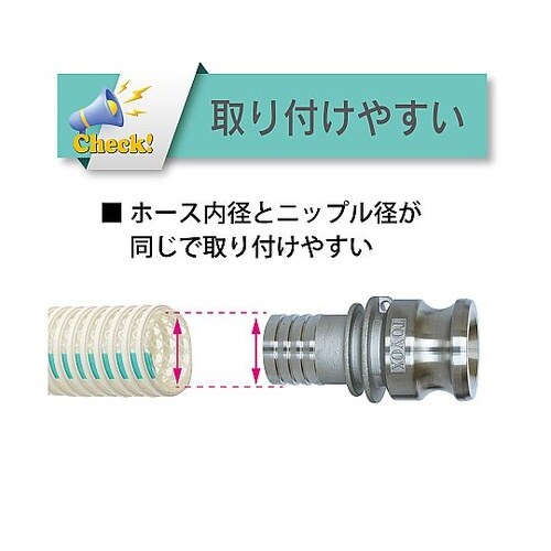 ホース継手(カムロックカプラーと互換性あ