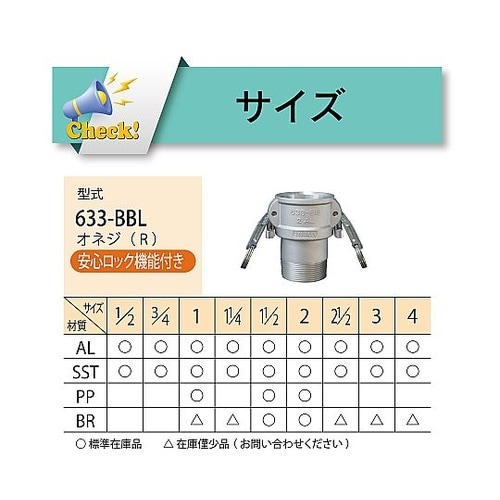 633−BBL−4−AL カムロック