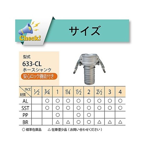 633−CL−2−AL カムロック