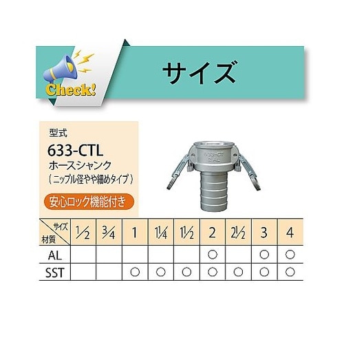 633−CTL−3−AL カムロック