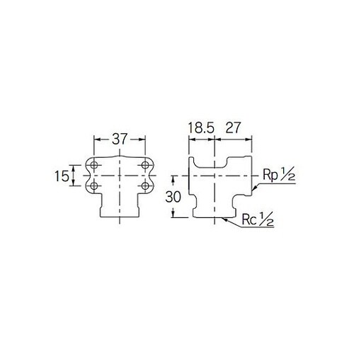 Rp1/2”xG 1/2” 座付L型ソケ