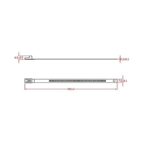7.0x195mm 結束バンド(SUS3