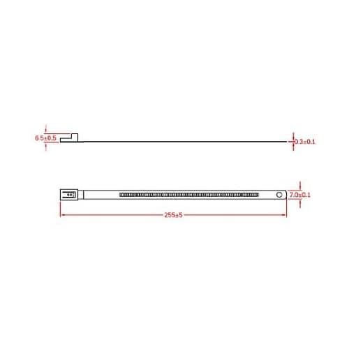 7.0x255mm 結束バンド(SUS3