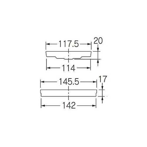 117.5mm 排水トラップフタセット