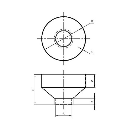25Ax 65mm A型ホッパー(内ねじ