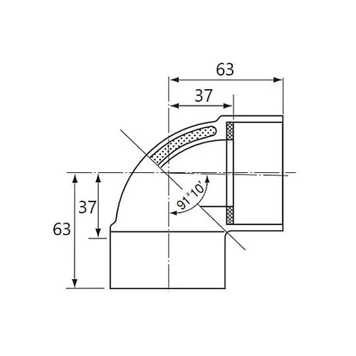 #40 エルボ(ACドレンパイプ用/アイ