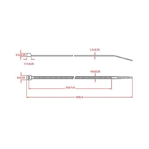 350x 4.6mm 結束バンド(耐候性