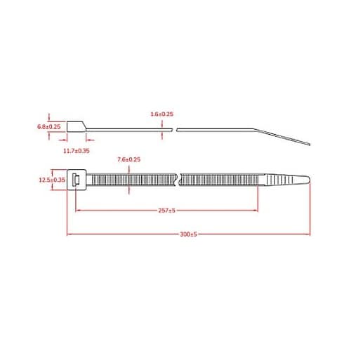 300x 7.6mm 結束バンド(耐薬品
