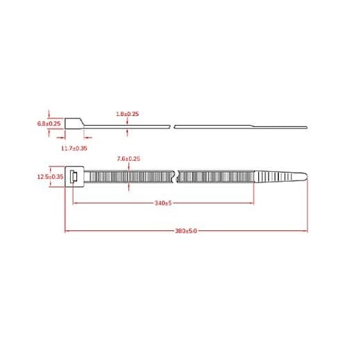 380x 7.6mm 結束バンド(耐熱性