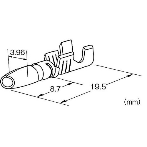 0.50−2.00mm2 ギボシ形プラグ(