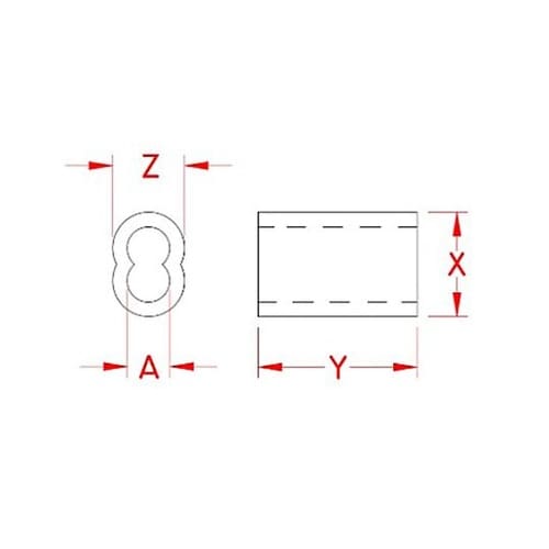 5.0mm ワイヤーロープスリーブ(銅/