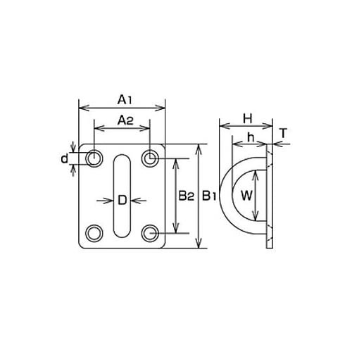 42x58mm アイプレート(ステンレス