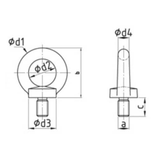 M20x30.0mm アイボルト(ステン