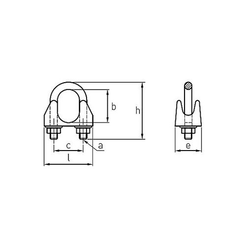 14mm ワイヤーロープクリップ(ステン