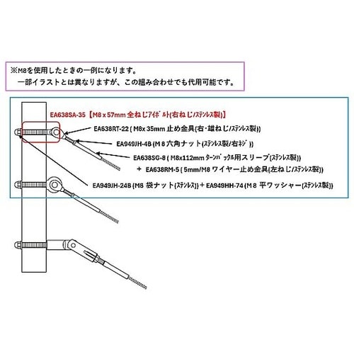 M12x 80mm 全ねじアイボルト(左