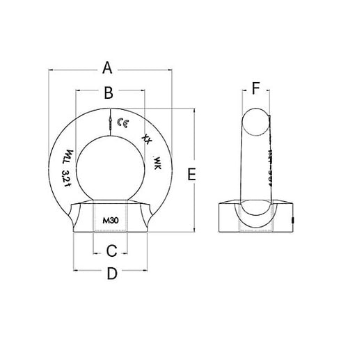 M 24 アイナット(炭素鋼製) EA6