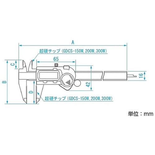 100mm デジタルノギス EA725CJ
