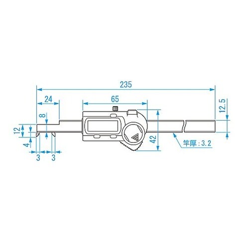 125mm デジタルノギス(フック型)