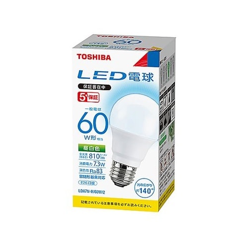 AC100V/7.3W/E26 電球/L