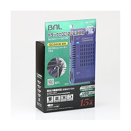 DC24V→DC12V/15A(USB