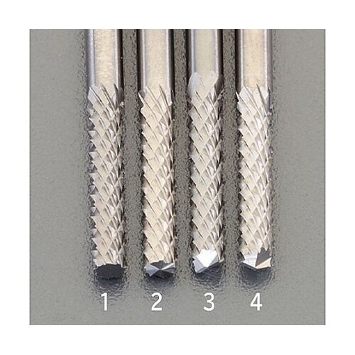 3x12mm/3mm軸 超硬ルーター(エ