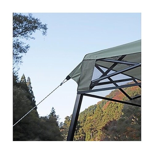 2.4x 2.4m 四脚テント(カーキ)