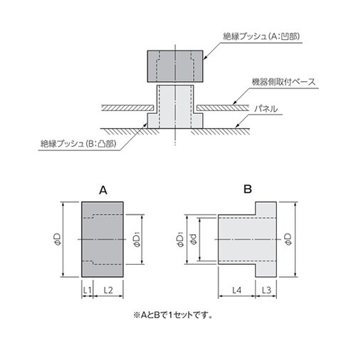 M12 絶縁ブッシュ(4個) EA940
