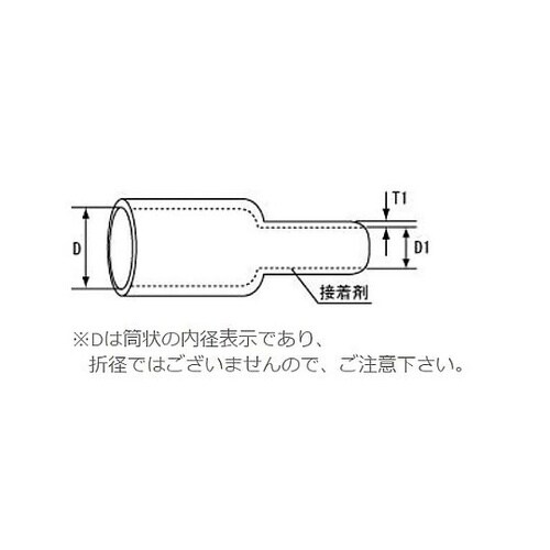 44.4x500mm 熱収縮チューブ(黒