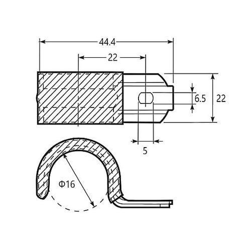 15.5−16.5mm 片サドル(ステン