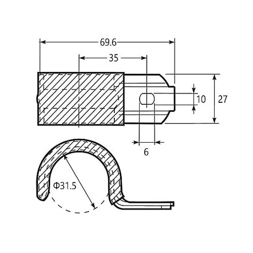 30.0−31.0mm 片サドル(ステン