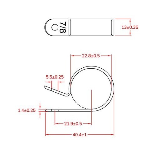 22.8mm ケーブルクランプ(100個
