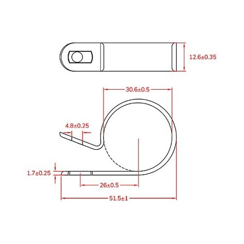 30.6mm ケーブルクランプ(100個
