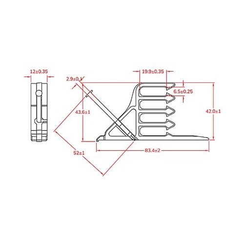 83.4x42.0mm ケーブルクランプ