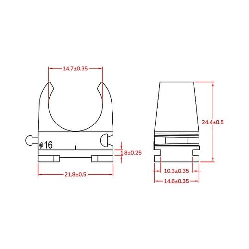 φ16mm パイプクリップ(50個) E