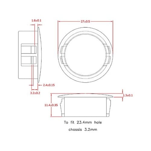 23.4mm ホールプラグ(100個)E