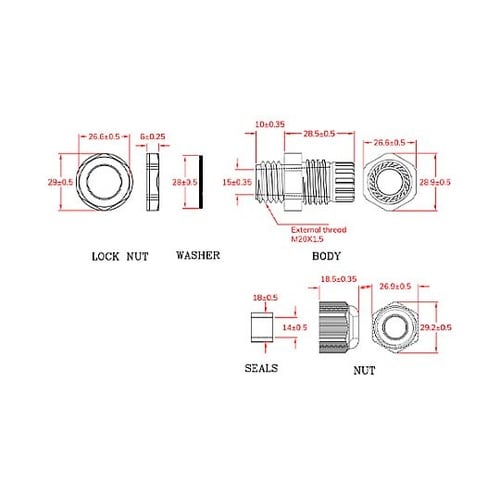 10−14mm ケーブルグランド(25個